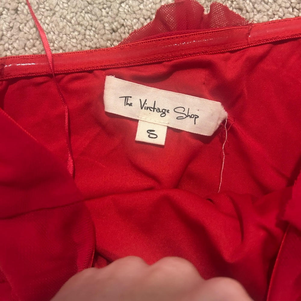 The Vintage Shop Vibrant Red Dress